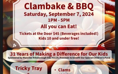 Annual Clam Bake September 7, 2024